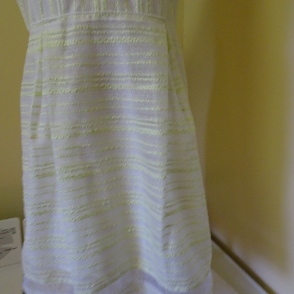 Ladies Size 14 Yellow/White Spring/Summer Dress - Picture 4 of 8